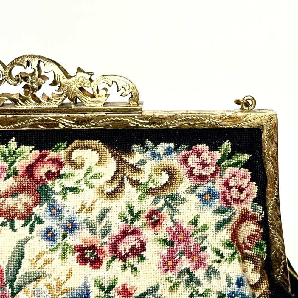 JB & Co Vienna Handwork Vintage Petit-Point Tapestry Mini Bag - Picture 6 of 16